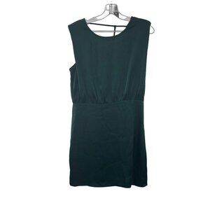 LE LIS Women's Satin Sheath Dress Sleeveless Green Size Medium